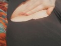 Ripped leggings and my oiled up pussy