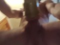 Stud with muscles fucks fleshlight with huge big cock, Denver BWC