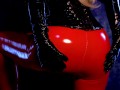 Hot Mistress Arya Grander teasing you by PVC clothes, fetish 4k slowly romantic video