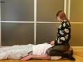 Hot Petite Girl Facesitting In Fishnet Pantyhose and Head Trample Femdom [PREVIEW]