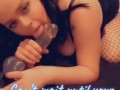 Miss Little Rissy Slobbering on a Fat Dildo Patiently Waiting For You