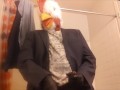 CHICKEN choking his own "chicken" ? -- HUGE LOAD!