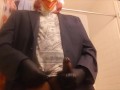 CHICKEN choking his own "chicken" ? -- HUGE LOAD!