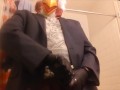 CHICKEN choking his own "chicken" ? -- HUGE LOAD!
