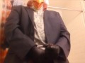 CHICKEN choking his own "chicken" ? -- HUGE LOAD!