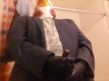 CHICKEN choking his own "chicken" ? -- HUGE LOAD!