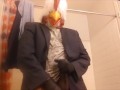 CHICKEN choking his own "chicken" ? -- HUGE LOAD!