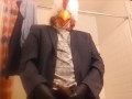 CHICKEN choking his own "chicken" ? -- HUGE LOAD!