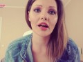 Giantess teasy talk showing strong teeth and tongue