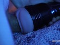 Guy sensually fucks his toy and cums