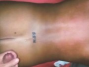 Watching Naked MILF using wand makes me cum 2 loads on her ass