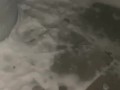 Wife exits hot tub in bikini, removed her bottoms to go pee in the snow in our backyard. Steamy piss