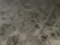 Wife exits hot tub in bikini, removed her bottoms to go pee in the snow in our backyard. Steamy piss