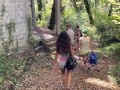 Four guys picked up a girl on the street and fucked her in an abandoned house. Part 1