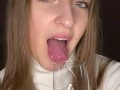 Glass of saliva 