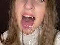 Glass of saliva 