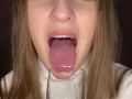 Glass of saliva 
