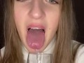 Glass of saliva 
