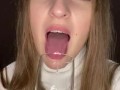 Glass of saliva 