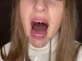 Glass of saliva 