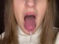 Glass of saliva 