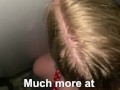 Hotwife gets a creampie from a stranger at the gloryhole - huge load!