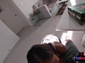 Pizza delivery guy fucks hot Asian amateur teen who made the order