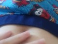 Solo Masturbation and Stomach Cumshot while watching porn in Pyjamas