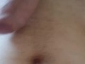 Solo Masturbation and Stomach Cumshot while watching porn in Pyjamas