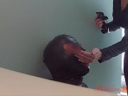 first time anal, takes 12 inch dildo in one stroke and eats own cum