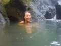 VAGINA FALL public FLASH and PEE #Tourist atraction Waterfall in Jungle