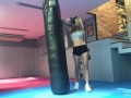 Female boxing training