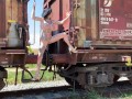 Naked in public on a old train