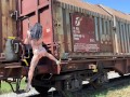 Naked in public on a old train