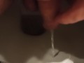 I pee and stroke my dickhead.