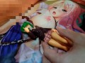 ルーズソックスブレザーギャル美少女フィギュアにぶっかけ顔発射オナニー【一騎当千呂布奉先】