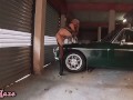 Flashing my pussy and ass in public (bonus outdoor blowjob!)