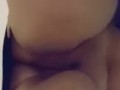 POV chubby white slut sits on your face with creamy pussy