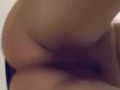 POV chubby white slut sits on your face with creamy pussy