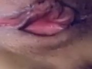 POV chubby white slut sits on your face with creamy pussy