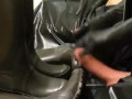 My girlfriend makes me cum over her rubber boots
