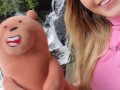 Ursinho na Cachoeira... ele me viu brincando com meu macho... onlyfans: bolivianamimi 