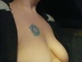 Driving around NAKED and playing with my pussy!! Almost caught!