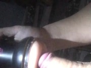 Sex with fleshlight in the night room