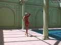 Very hot Russian pornstar by the pool Mary Kalisy
