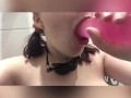 Lonely Teen Gags On Pink Dildo OnlyFans Sneak peak
