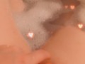 Playing with my pussy in the bath