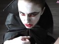 Vampire Girl Passionate Sucks Big Cock to Cum In Mouth