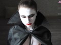 Vampire Girl Passionate Sucks Big Cock to Cum In Mouth