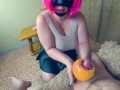 Milf sucked and brought to orgasm using grapefruit technique